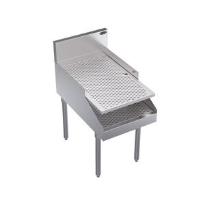 Krowne Metal Royal Series 18in Wide Recessed Underbar Drainboard - KR29-RG18 