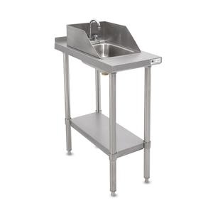 John Boos 18"W x 30"D Stainless Steel Filler Table with Drop-in Sink - EFT8-3018SSK-S-X 