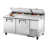 True 67in Pizza Prep Cooler 20.6cuft with Cutting Board - TPP-AT-67-HC 