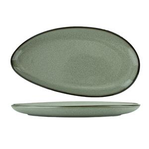 International Tableware, Inc LU-14-AS Luna 12-1/2in x 6-1/2in Ash Stoneware Oval Platter - 1dz 