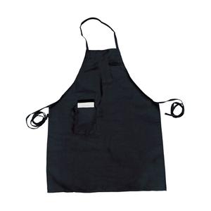 Thunder Group Chef Regalia 33" x 26" Black Full Length Bib Apron w/ Pocket - CA3326BK