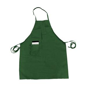 Thunder Group Chef Regalia 33" x 26" Green Full Length Bib Apron w/ Pocket - CA3326GR