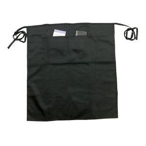 Thunder Group Chef Regalia 31" x 28" Black Full Length Bistro Apron - CA3128BK