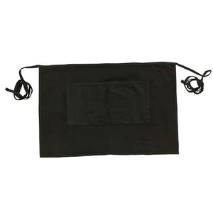 Thunder Group Chef Regalia 19" x 28" Black Half Length Bistro Apron - CA1928BK