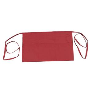 Thunder Group Chef Regalia 13" x 22" Burgundy Waist Apron w/ 3 Pockets - CA1322BG