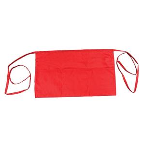 Thunder Group Chef Regalia 13" x 22" Red Waist Apron w/ 3 Pockets - CA1322RD