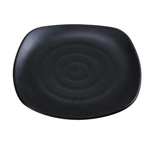 Yanco China Black Pearl Asian Style Melamine 11" x 11" Plate - 2 Doz - BP-1111