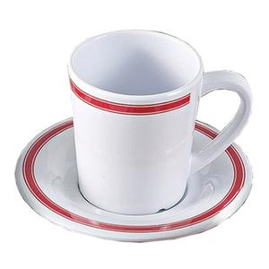 Yanco China Houston Red Band/White Melamine 7oz 3in dia. Mug - 4dz - HS-9018 
