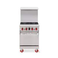 American Range 24in Gas Radiant Broiler Range with Space Saver Oven - AR-2RB 