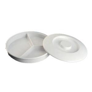 Yanco China Nessico White Melamine 8.25in dia. Divided Deep Server- 1dz - NS-608-1W 