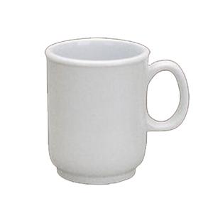 Yanco China Nessico White Melamine 8oz 3in dia. Bulbous Mug - 4dz - NS-901W 