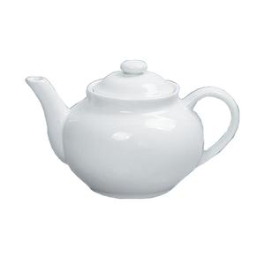 Yanco China Accessories White Porcelain 40 oz. Teapot w/ Raised Lid - TP-3