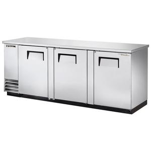 True 90in Three-Section Backbar Cooler with Stainless Steel Exterior - TBB-4-S-HC 