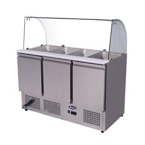 Atosa 54" Stainless Steel Digital Salad Prep Table w/ Top Display - ESL3814GR