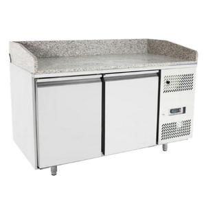 Atosa 60" Stainless Steel Marble Top Pizza Prep w/ 1/3 Metal Pans - EPF3495GR