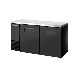 True 60in Two-Section Black Coated Reach-In Back Bar Cooler - TBB24-60-2S-Z1-SFT-B-1 
