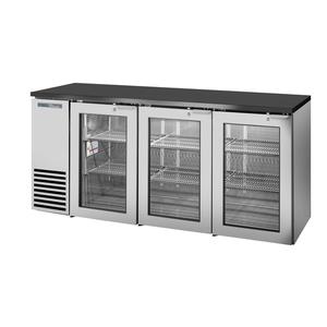 True 72in Two-Section Stainless Steel Reach-In Back Bar Cooler - TBB24-72-3G-Z1-BST-S-1 