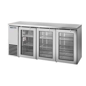 True 72" Two-Section Stainless Steel Reach-In Back Bar Cooler - TBB24-72-3G-Z1-SFT-S-1