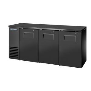 True 72in Two-Section Black Powder Coated Back Bar Cooler - TBB24-72-3S-Z1-BST-B-1 
