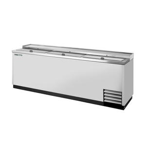 True 95in Refrigerated Stainless Steel Flat Top Bottle Cooler - TD-95-38-S-HC 