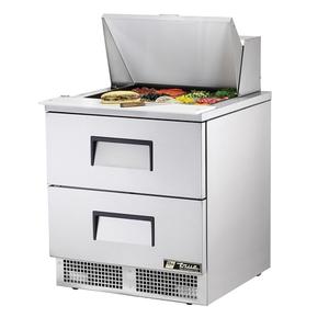 True 32" Stainless Steel 2 Drawer Sandwich/Salad One Section Unit - TFP-32-12M-D-2