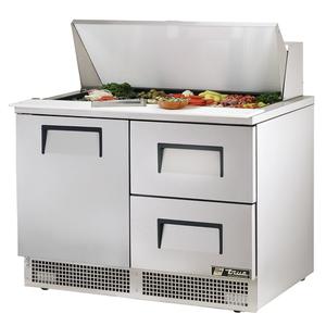 True 48" Refrigerated 18 Pan 2 Drawer Sandwich/Salad Prep Table - TFP-48-18M-D-2