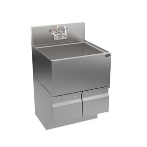 Krowne 24" Wide Underbar Ice Bin With Quick Release Faucet - AL24-24