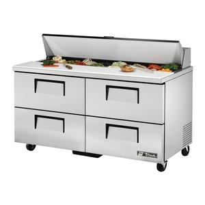 True 60" Refrigerated 16 Pan Sandwich/Salad Table w/ 4 Drawers - TSSU-60-16D-4-HC