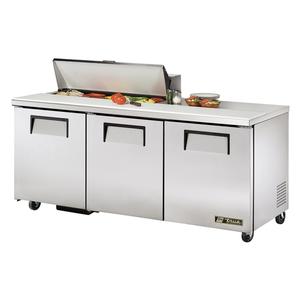 True 72" Refrigerated 10 Pan Sandwich / Salad Prep Table - TSSU-72-10-HC