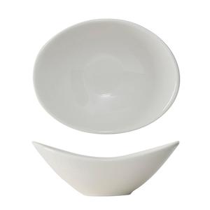 Tuxton China Inc Duratux 10oz Ceramic American White/Eggshell Oval Bowl - BED-0707 