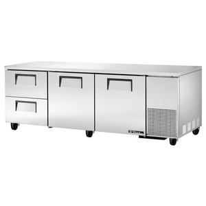 True 93" Stainless Steel 2 Drawer Deep Undercounter Refrigerator - TUC-93D-2-HC