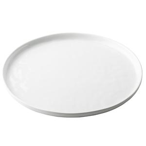 TableCraft Ridge High Gloss White Melamine 11" dia. Serving Plate- 6 Ea - 11864