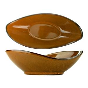 International Tableware, Inc Luna 7" x 4.5" Terracota Stoneware Oval Bowl - 2 Doz - LU-43-TA