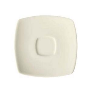 GET Corona Asia Bright White Porcelain 5.1in Square Saucer- 2dz - PA1101910124 