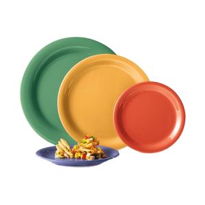 GET Diamond Peacock Blue Melamine 9in dia. Narrow Rim Plate-2dz - NP-9-PB 