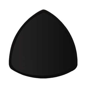 GET Black Elegance Melamine 12" Triangle Plate - 1 Doz - TP-12-BK