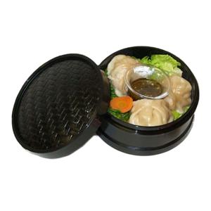 GET Hidden Treasures Black Polypropylene 8.5" dia. Steamer Set - STM-85-BK