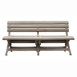 Grosfillex Westport 58.75in Wide Folding Bench - French Taupe - US449181 