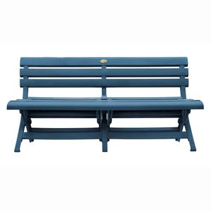 Grosfillex Westport 58.75in Wide Folding Bench - Barn Blue - US449747 