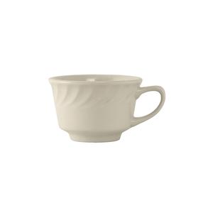 Tuxton China Inc Meridian 8oz Ceramic American White/Eggshell Cup - 3dz - MEF-080 