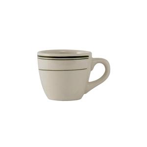 Tuxton China Inc Green Bay 3oz Amr White/Eggshell with Green Band Cup - 3dz - TGB-035 
