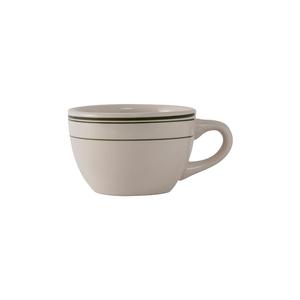Tuxton China Inc Green Bay 7oz Amr White/Eggshell with Green Band Cup - 3dz - TGB-037 