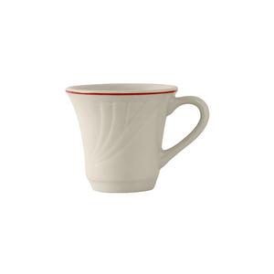 Tuxton China Inc Monterey 6oz Eggshell with Berry Band Ceramic Cup - 3dz - YBF-070 