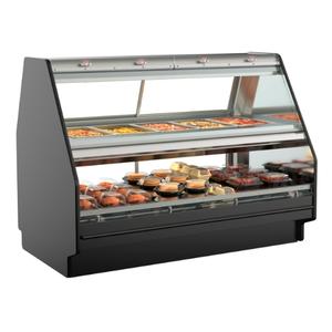 Structural Concepts Fusion 98" Stainless Steel Hot Display Case w/ Angled Glass - GCD856HHLB