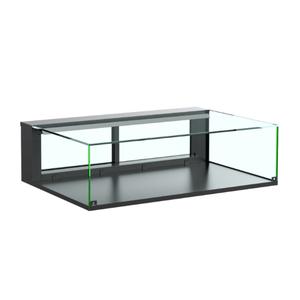 Structural Concepts Reveal 48" Black Countertop Glass Display Case w/ Top Lights - NR4813DSV