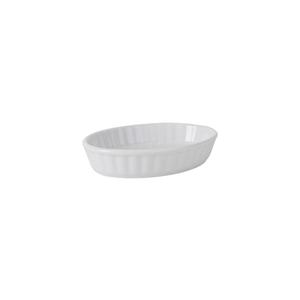 Tuxton China Inc DuraTux 5oz Porcelain White Oval Crème Brule Dish - 1dz - BPK-0502 