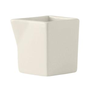 Tuxton China Inc Napa 3oz Pearl White Square Ceramic Creamer - 1dz - AMU-106 