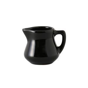 Tuxton China Inc DuraTux 3-1/2oz Black Ceramic Creamer - 1dz - BBR-035 