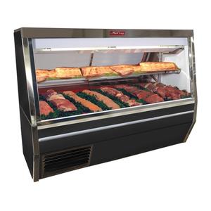 Howard McCray 6' Narrow Depth Double Duty Red Meat Display Case - Black - SC-CMS34N-6-BE-LED