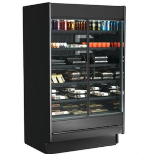 Structural Concepts Fusion 74.25"W x 85.5"H Black Refrigerated Display Case - MD685DR
